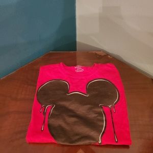 Dripping Mickey Mouse Disneyland T-Shirt Red/Black